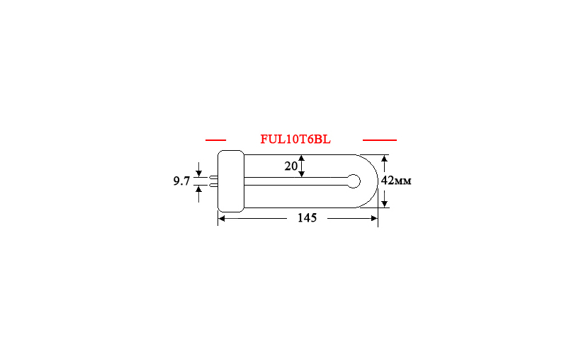 Ультрафіолетова лампа FUL10T6BL (LP106) - Зображення 2