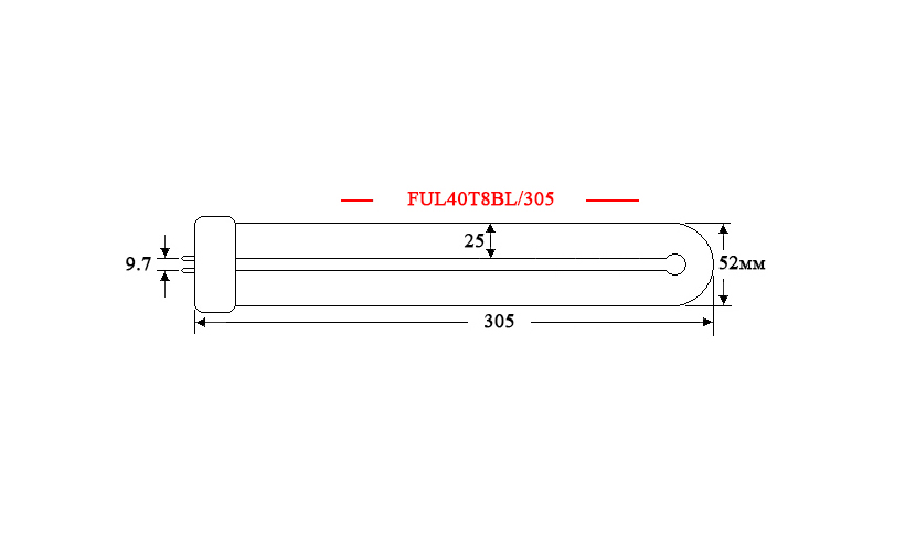 Ультрафіолетова лампа FUL40T8BL/305 - Зображення 2